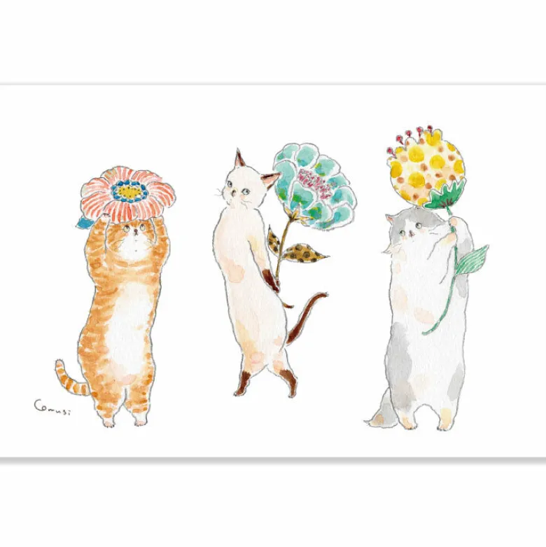 Active | Postal Tocorocomugi Flower Picking Kitten