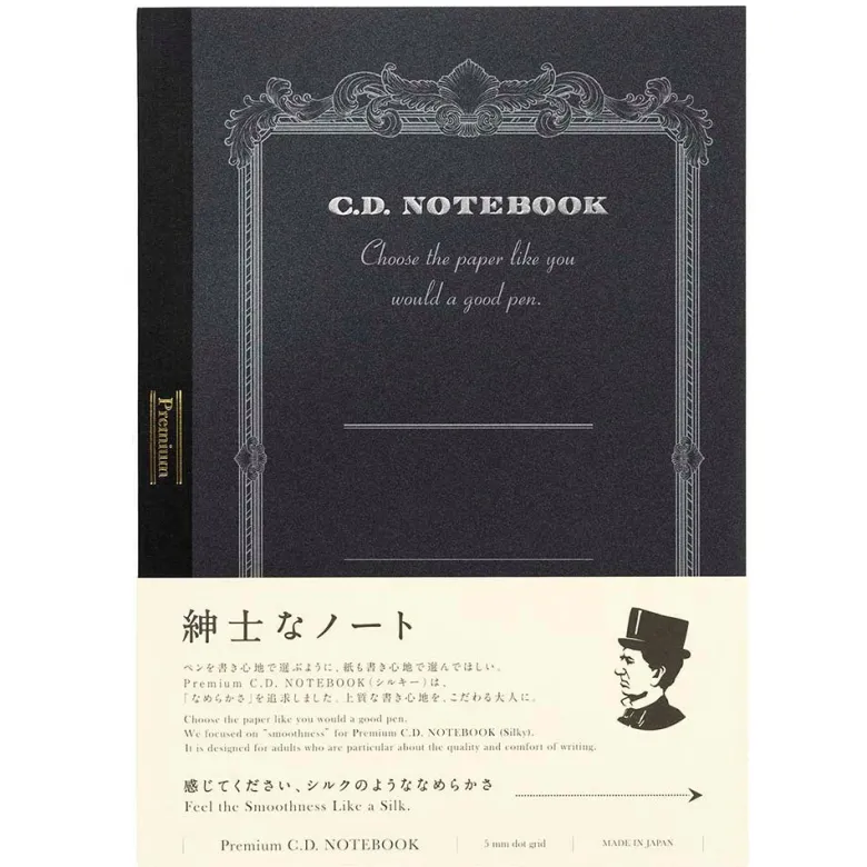 Apica | Cuaderno Premium A4 Silky Black (Puntos)