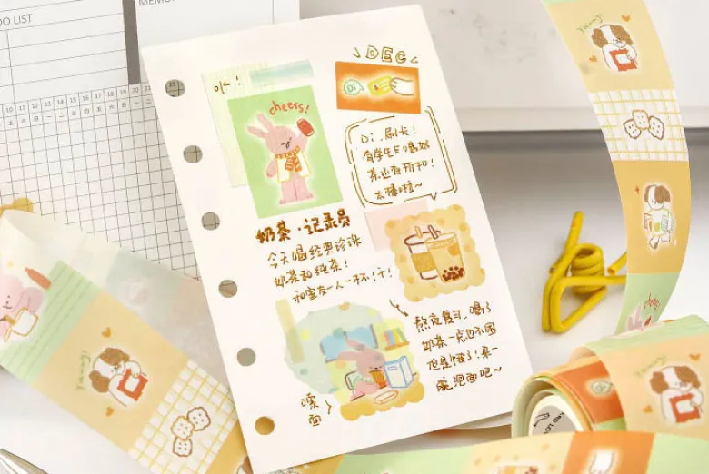 Card Lover | Pegatinas en Rollo Hello My Partner Snack Time