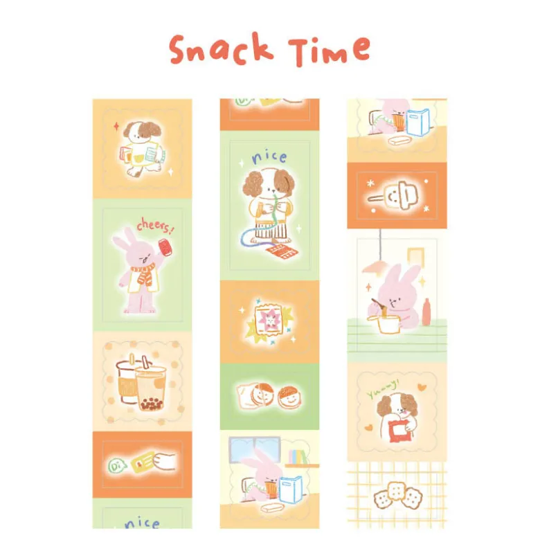 Card Lover | Pegatinas en Rollo Hello My Partner Snack Time