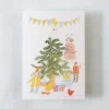 Dodolulu | Tarjeta de Navidad Decorating The Christmas Tree