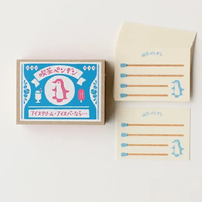 Furukawashiko | Tarjetones en Cajita Matchbox Penguin Cafe