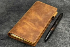 Galen Leather | Funda Leather Slim Hobonichi Weeks Planner Cover Crazy Horse Brown