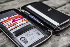 Galen Leather | Funda Leather Zippered Hobonichi Weeks Cover Black