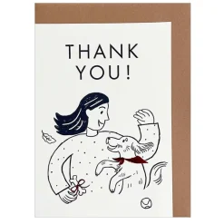 Greeting Life | Tarjeta de Felicitación Mini Best Friend Thank You Red Dog