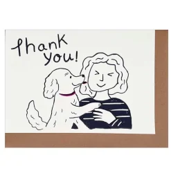 Greeting Life | Tarjeta de Felicitación Mini Best Friend Thank You Pink Dog