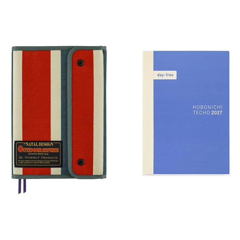 Hobonichi | Agenda Hobonichi Cousin A5 Natal Design: Hello New Day! (Retro Stripe) 2027
