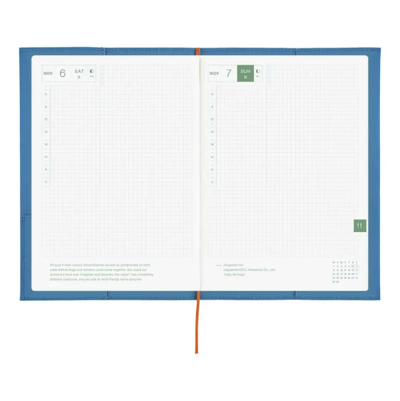Hobonichi | Agenda Hobonichi Cousin A5 Folio: Ocean Blue 2027