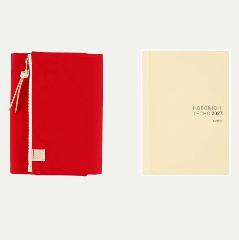 Hobonichi | Agenda Hobonichi Cousin A5 Tragen Red 2027