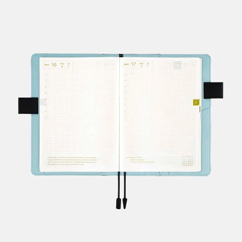Hobonichi | Agenda Hobonichi Cousin A5 Colors Black x Clear Blue 2027