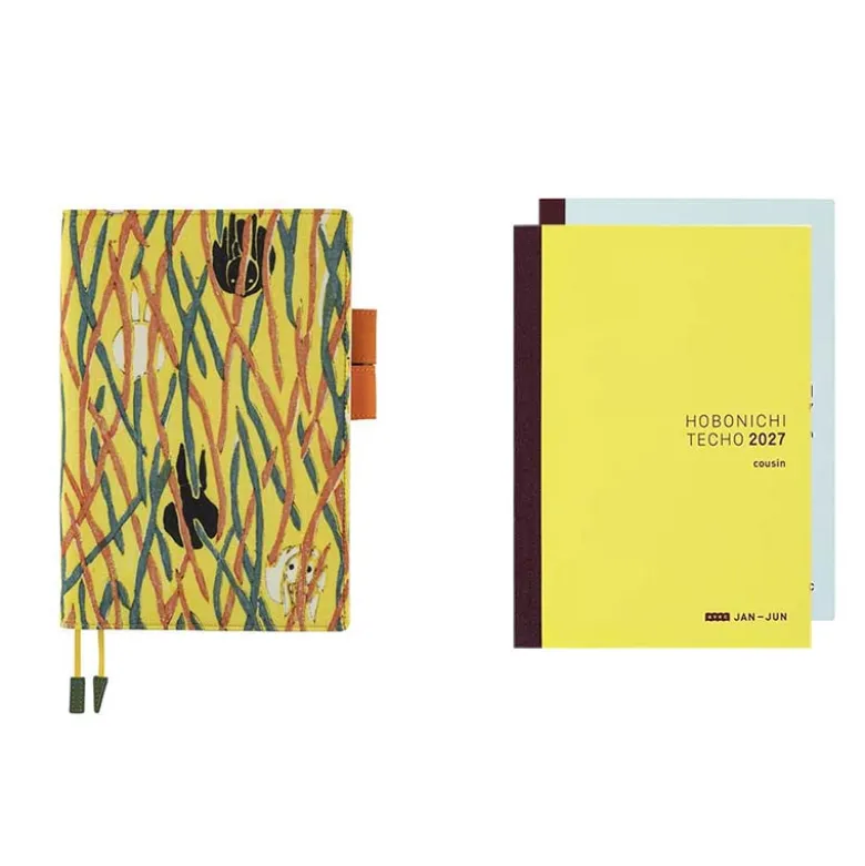 Hobonichi | Agenda Hobonichi Cousin A5 Unsodo: Bijutsukai (Wild Rabbits) 2027