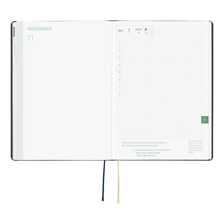 Hobonichi | Agenda Hobonichi HON A5 Slash Navy 2027