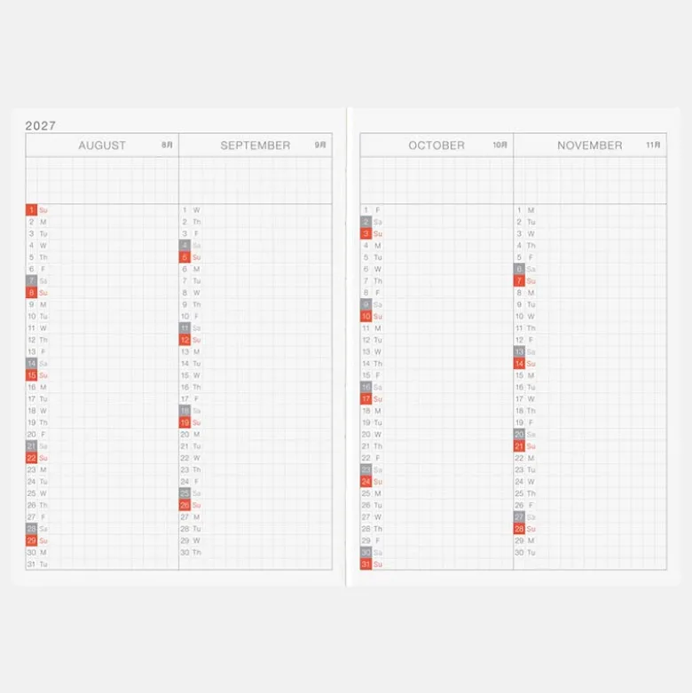 Hobonichi | Agenda Hobonichi HON A6 V&A Series: Vine 2027