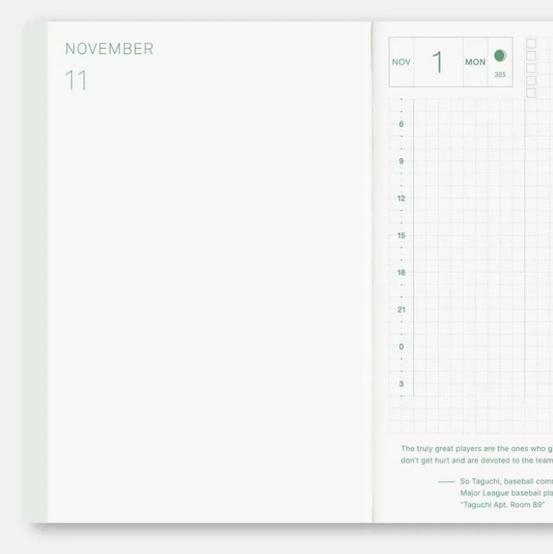 Hobonichi | Agenda Hobonichi HON A6 V&A Series: Vine 2027
