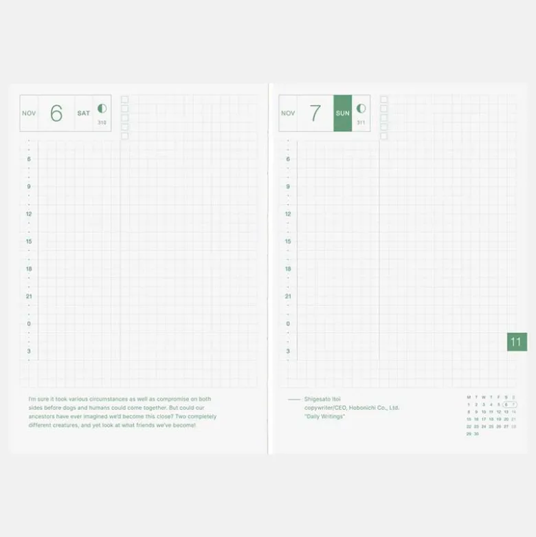 Hobonichi | Agenda Hobonichi Techo A6 Original (Inglés) 2027