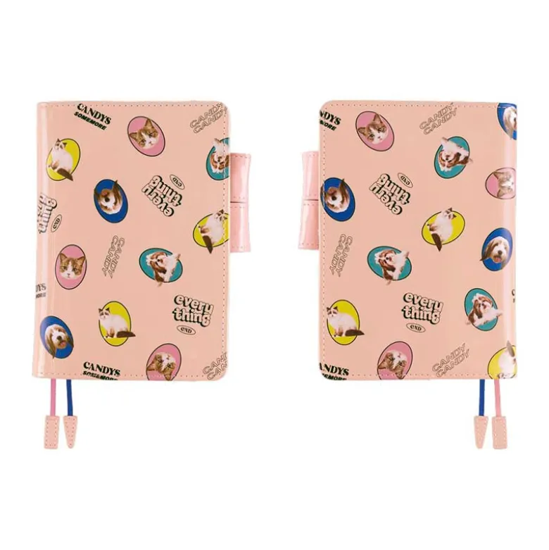 Hobonichi | Agenda Hobonichi Techo A6 Candy Stripper: Random Dog & Cat (Pink) 2027