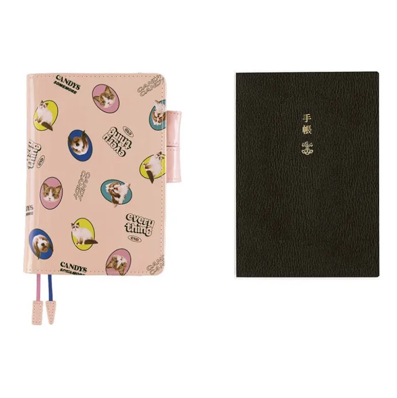 Hobonichi | Agenda Hobonichi Techo A6 Candy Stripper: Random Dog & Cat (Pink) 2027