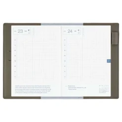 Hobonichi | Agenda Hobonichi Techo A6 Leather: Taut (Gray & Light Blue) 2027
