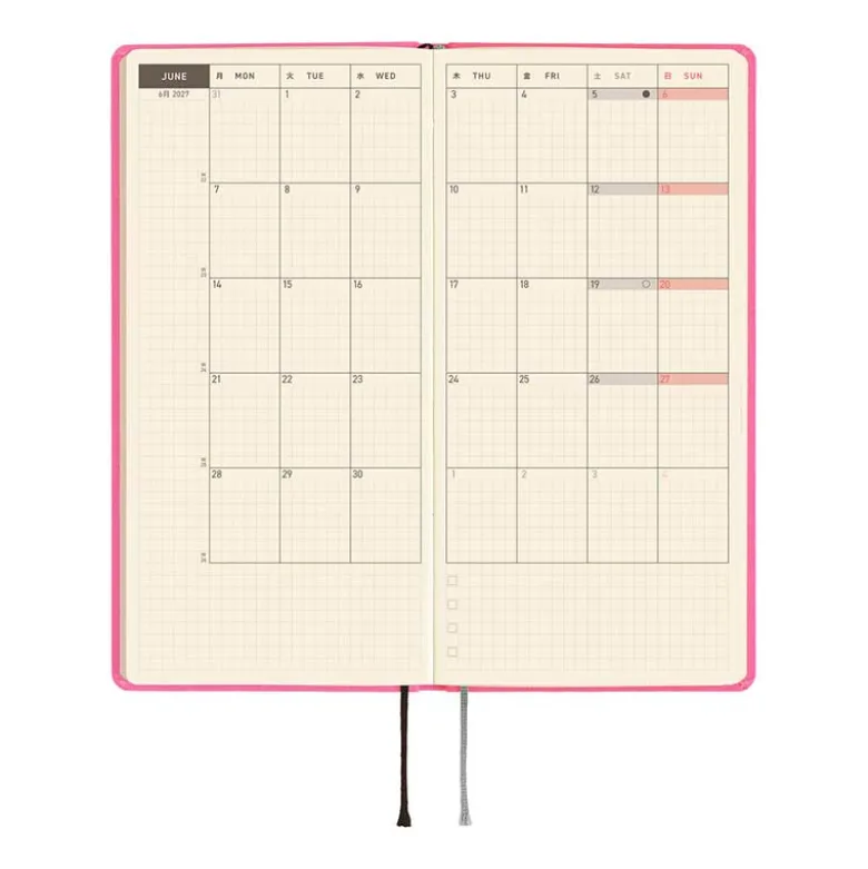 Hobonichi | Agenda Hobonichi Weeks Colors: Pink Sapphire 2027