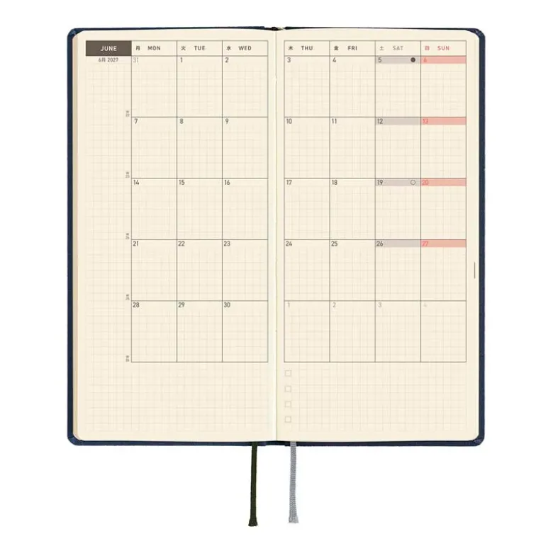 Hobonichi | Agenda Hobonichi Weeks Colors: Midnight Blue 2027