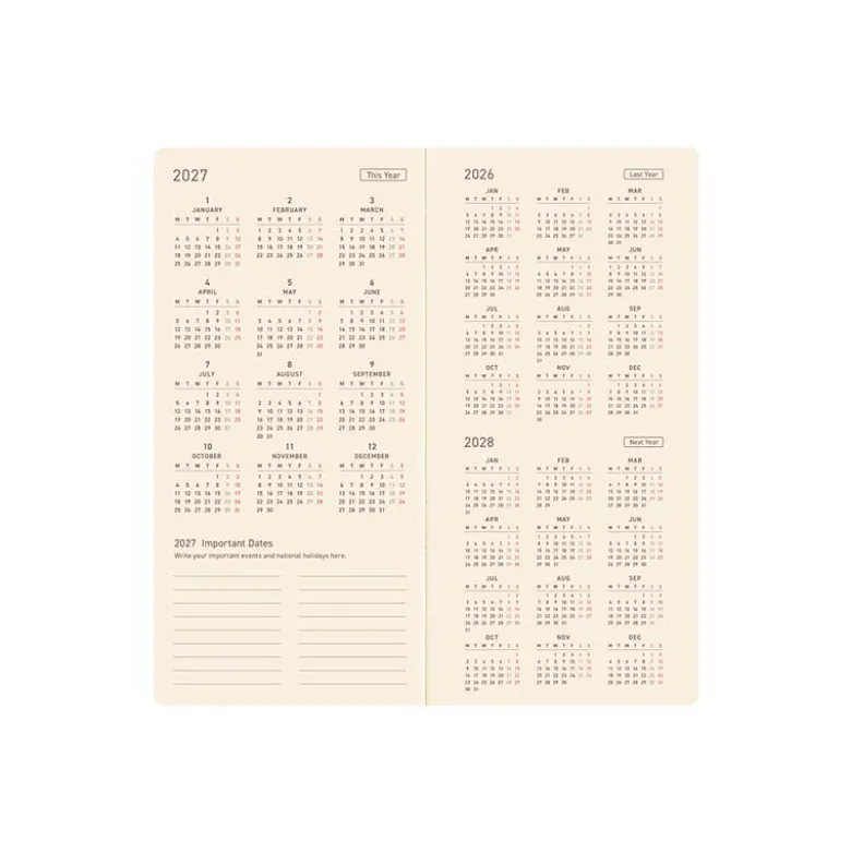Hobonichi | Agenda Hobonichi Weeks MEGA Bow & Tie: Sheep Sheep Sheep 2027