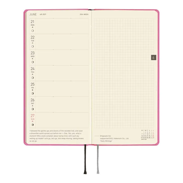 Hobonichi | Agenda Hobonichi Weeks MEGA Colors: Pink Sapphire 2027