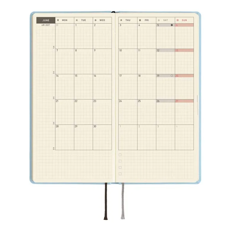 Hobonichi | Agenda Hobonichi Weeks MEGA Colors: Sea Glass 2027