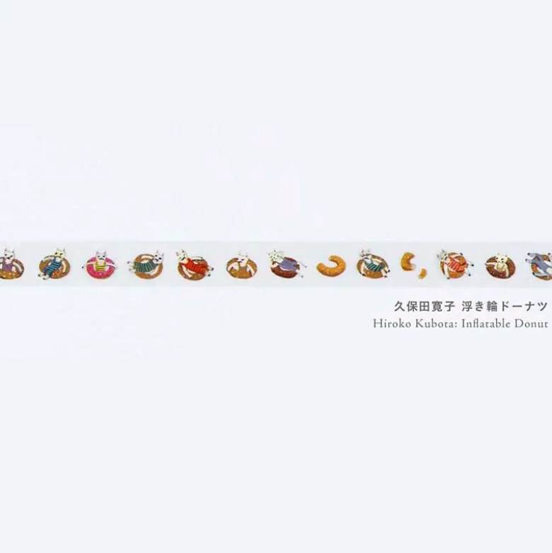 Hobonichi | Cinta Decorativa Deco Rush Plus x Hobonichi Hiroko Kubota: Inflatable Donut
