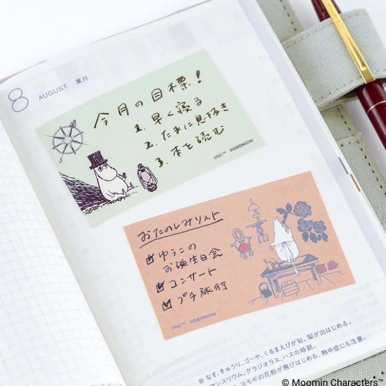 Hobonichi | Notas Adhesivas en Rollo Moomin: Moomin Family’s Island Life