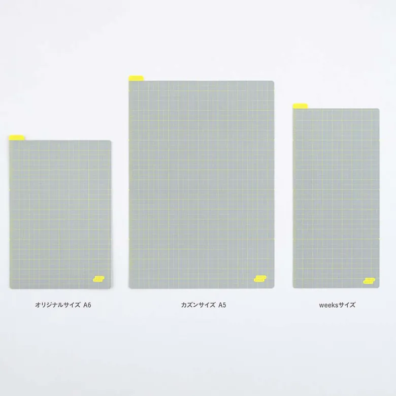 Hobonichi | Plantilla de Escritura Pencil Board A5 Ice Gray x Yellow