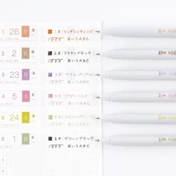 Hobonichi | Set de Bolígrafos con Funda TSUKI no IRO: Uniball One - Jan-June