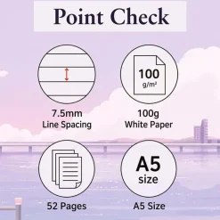 Iconic | Cuaderno lsangjip A5 Slow Days (Rayas)