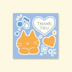 Iconic | Mini Tarjeta de Felicitación Doodle Thank You Sky Blue