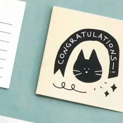 Iconic | Mini Tarjeta de Felicitación Doodle Congratulations Blue