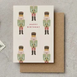 Katie Leamon | Mini Tarjeta de Cumpleaños Nutcracker Soldiers