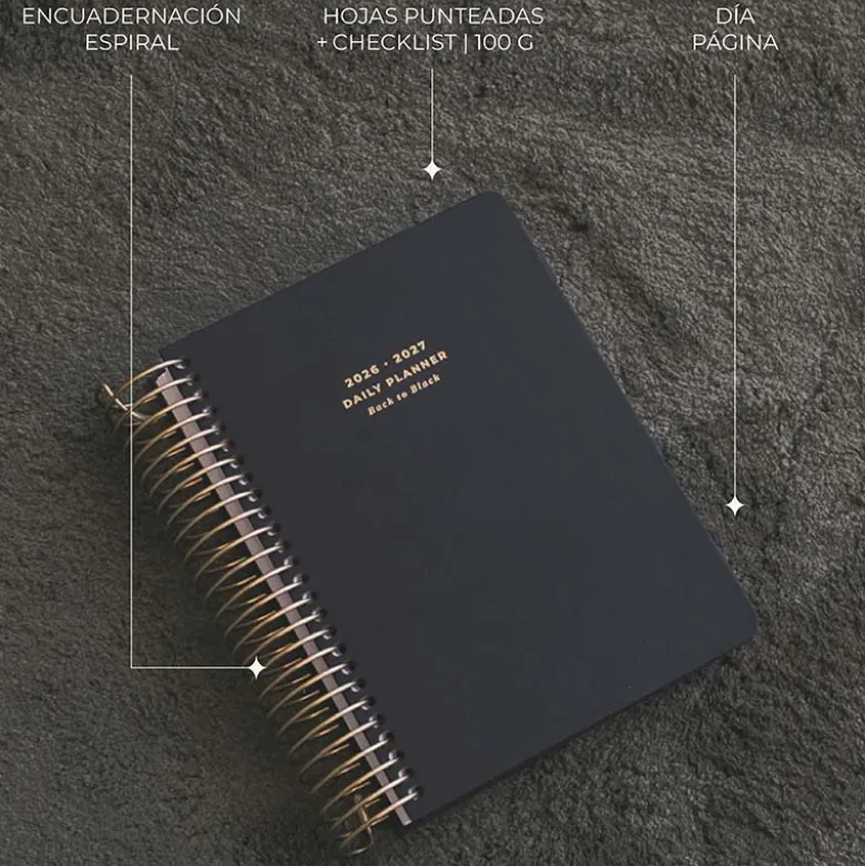 Kokonote | Agenda Escolar Muse Back to Black 2026-2027 (Diaria)