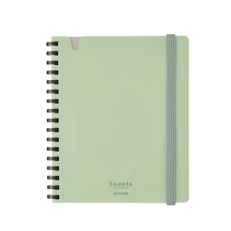 Kokuyo | Cuaderno Soft Ring Sooofa A6 Green (Cuadros)