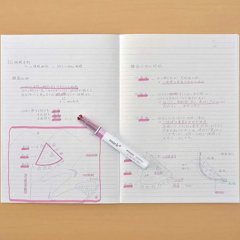 Kokuyo | Subrayador de Doble Punta Mark+ 2 Tone Pink