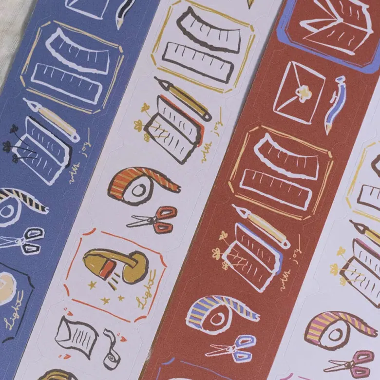 Loi Design | Pegatinas en Rollo Stationery Garther Die-Cut Paper Tape
