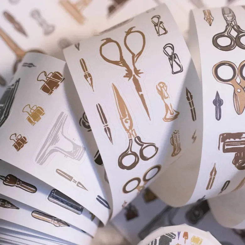 Loi Design | Pegatinas en Rollo Retro Stationery Die-Cut Paper Tape