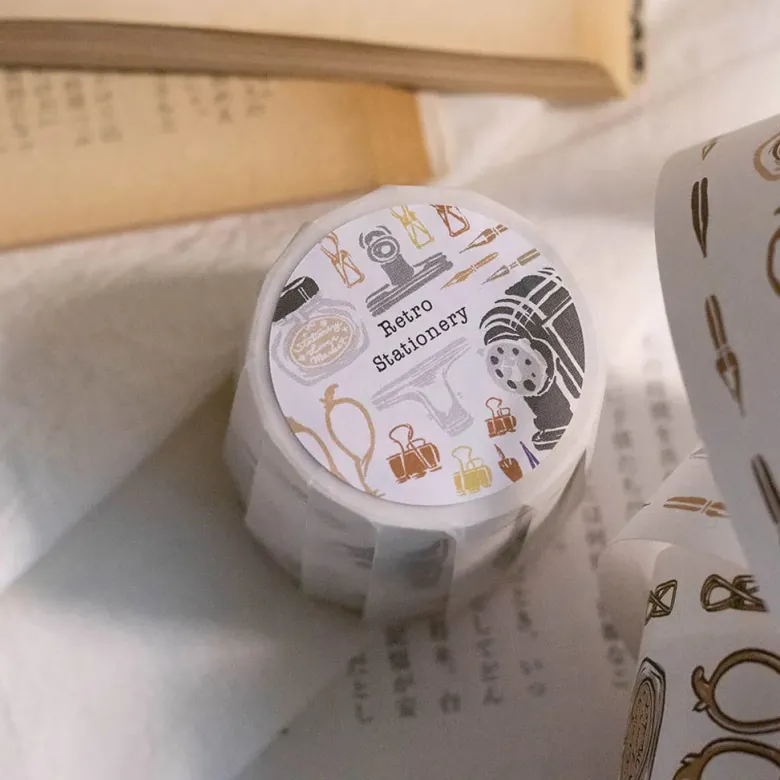 Loi Design | Pegatinas en Rollo Retro Stationery Die-Cut Paper Tape