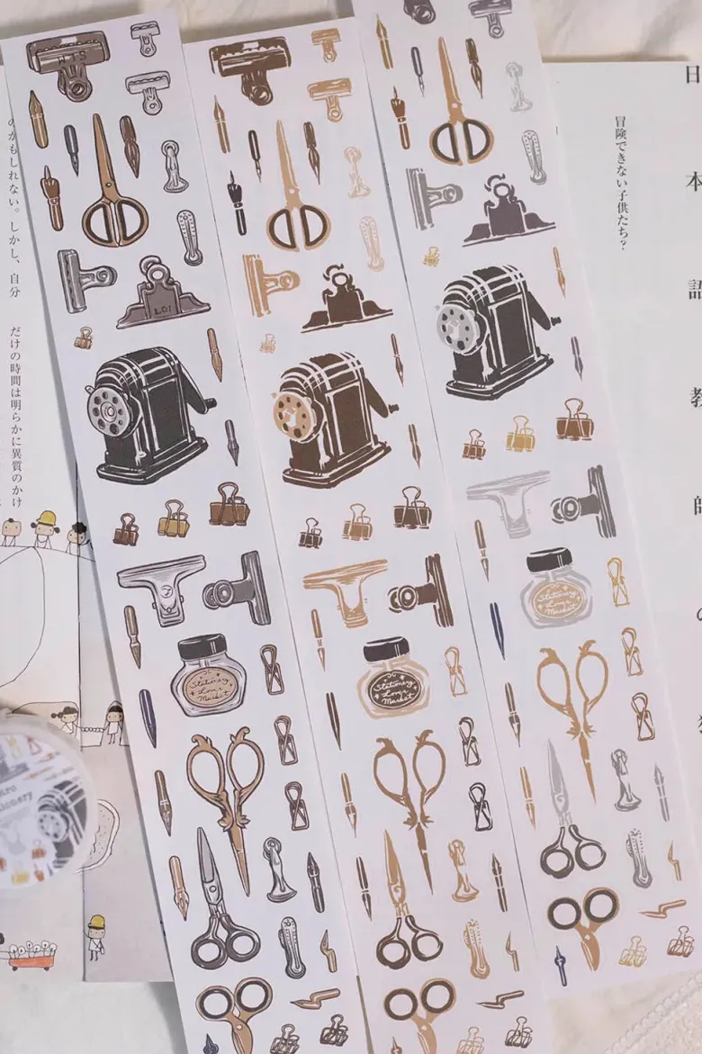 Loi Design | Pegatinas en Rollo Retro Stationery Die-Cut Paper Tape