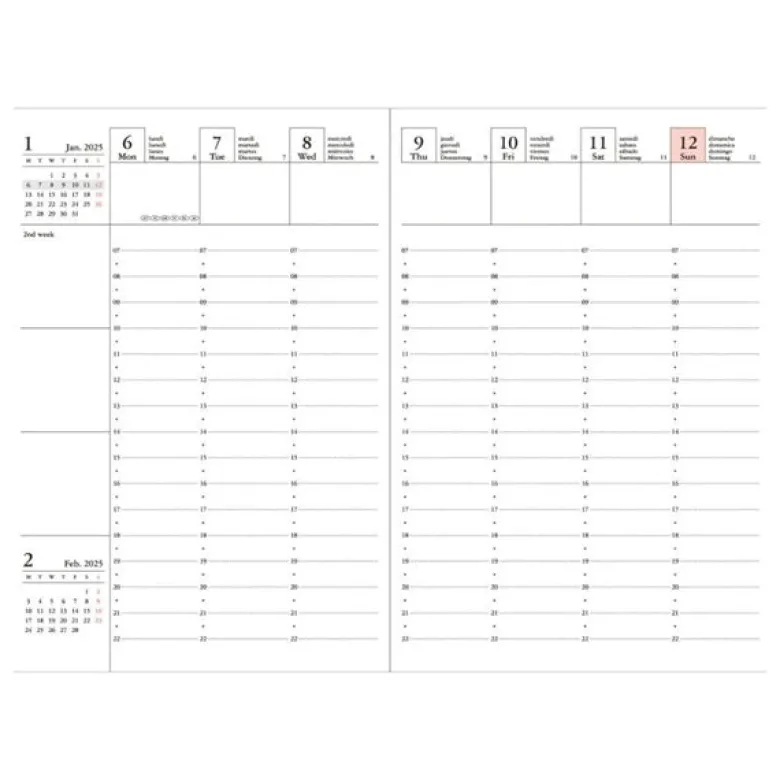 MARK'S | Agenda A6 Gradient Blue 2026-2027 (Semanal)