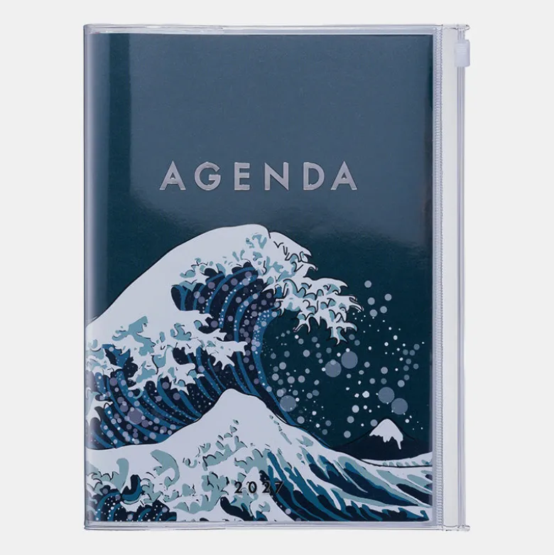 MARK'S | Agenda A5 Kanagawa Wave Navy 2026-2027 (Semanal)