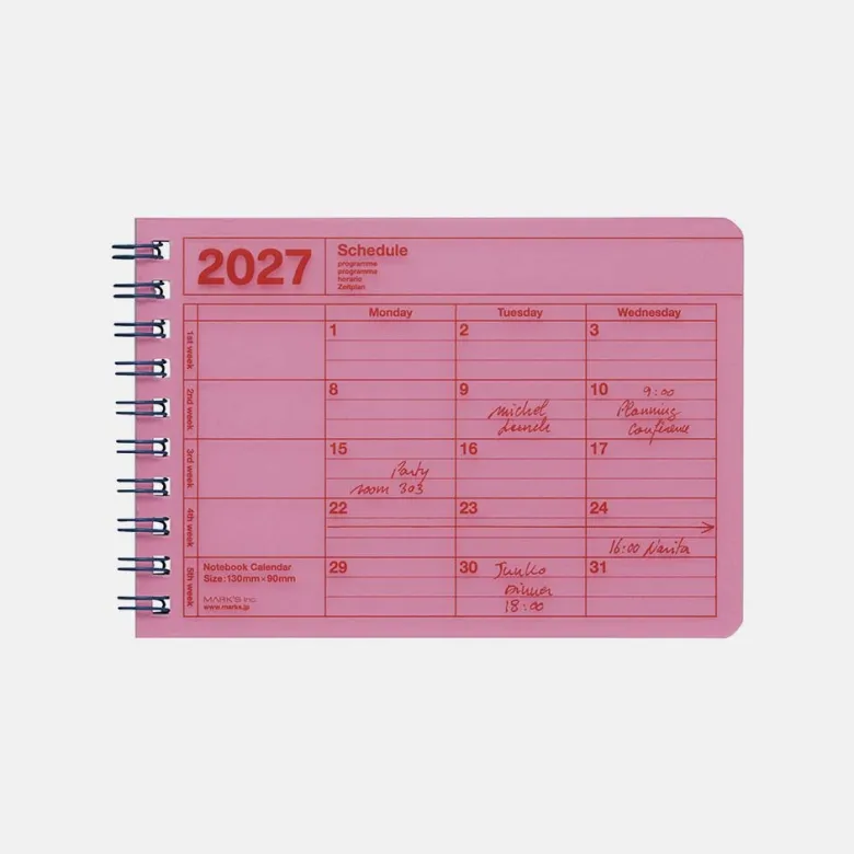 Mark's | Cuaderno Calendario 2027 Mini Pink