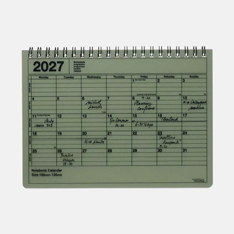 Mark's | Cuaderno Calendario 2027 S Khaki