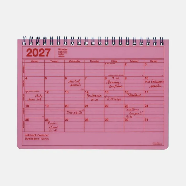 Mark's | Cuaderno Calendario 2027 S Pink