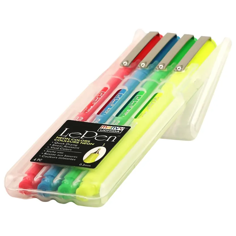 Marvy Uchida | Set de Bolígrafos Le Pen Neon (4pc)