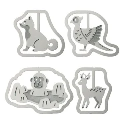 Midori | Clips Metálicos Etching Animales Japoneses