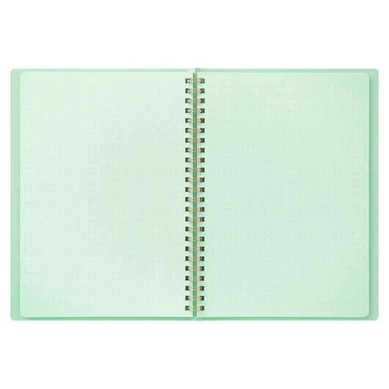 Midori | Cuaderno Anillas Color A5 Puntos Green